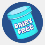 Dairy Free Ice Cream Vegan Round Stickers