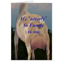Dairy Goat Humourous Card- customise any occasion