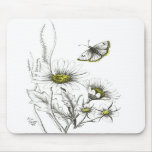 Daisies and Butterfly Mousepad