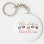 Daisies and Roses World's Best Mum Keychains