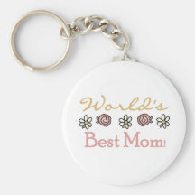 Daisies and Roses World's Best Mum Keychains