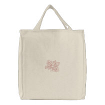 Daisies Embroidered Tote Bag