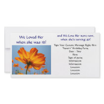 Daisies Photocard Invitations Customise text