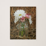 Daisies & Strawflowers On Hay Puzzle