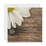 Daisy and Barn Wood Country Bridal Shower Invite invitations