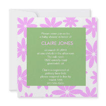daisy baby shower invitation