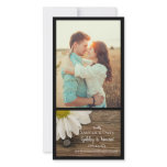 Daisy / Barn Wood Country Wedding Save the Date Photo Greeting Card