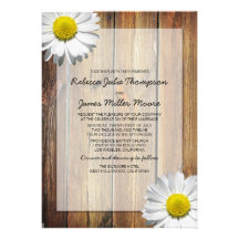 Daisy - Barn Wood - Wedding Invitations