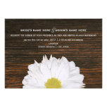 Daisy & Barnwood Rustic Wedding Invitation