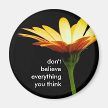 daisy bkgd, don't believe everything you think refrigerator magnets
