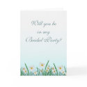 Daisy Border Bridal Party Request cards