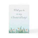 Daisy Border Bridal Party Request cards