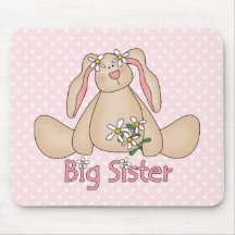Daisy Bunny Big Sister Mouse Pads