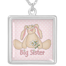 Daisy Bunny Big Sister Pendant