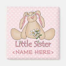 Daisy Bunny Little Sister Fridge Magnets