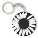 Daisy Crazy - Black & White Daisy keychains