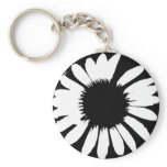 Daisy Crazy - Black & White Daisy keychains