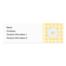 Daisy Flower in Yellow and White. Business Card Template