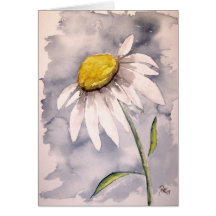 Daisy flower painting art gift card