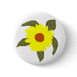 Daisy flower sea turtle button