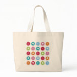 Daisy Fuzzy Colour Dots Colourful Custom Tote Bag