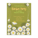 Daisy Garden Birthday Party Invitation postcards
