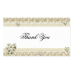 Daisy & Gold Border  Wedding Tag Business Card business cards
