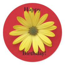 Daisy Happy Birthday Sticker