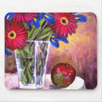 Daisy Iris Flowers Vase Painting Art - Multi