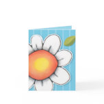 Daisy Joy blue stripes Note Card