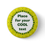 Daisy Mandala Template 34 Pinback Button