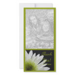 Daisy on Black Thank You Photo Card