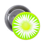 Daisy on green pinback buttons
