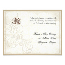 Daisy, Pansy, Rose n Butterfly - Wedding Reception Custom Invites
