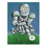Daisy Picking Robot Postcard