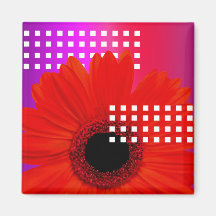 "Daisy Popp" 7 by Cheryl Daniels Refrigerator Magnets