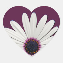 Daisy Purple Heart Stickers