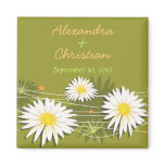 Daisy Save The Date Wedding Announcement 3 magnets