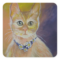 Daisy Square Sticker