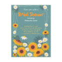 Daisy Sunflower Bridal Shower Party Invitation postcards