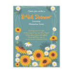 Daisy Sunflower Bridal Shower Party Invitation postcards
