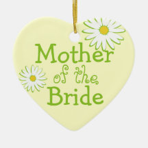 Daisy Wedding Mother of the Bride Christmas Tree Ornaments