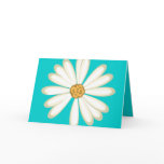 Daisy Wedding Thank You Cards white blue