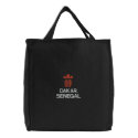 DAKAR, SENEGAL BLACK TOTE embroidered bags