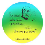 Dalai Lama: Be Kind Sticker