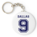 DALLAS BLUE NUMBER NINE keychains