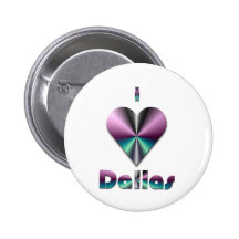 Dallas -- Purple & Turquoise Pinback Button