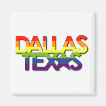 Dallas Rainbow Stripe Magnet