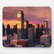 Dallas Skyline at Sunset Mouse Pad