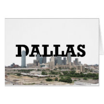 Dallas Skyline with Dallas in the Sky Greeting Card